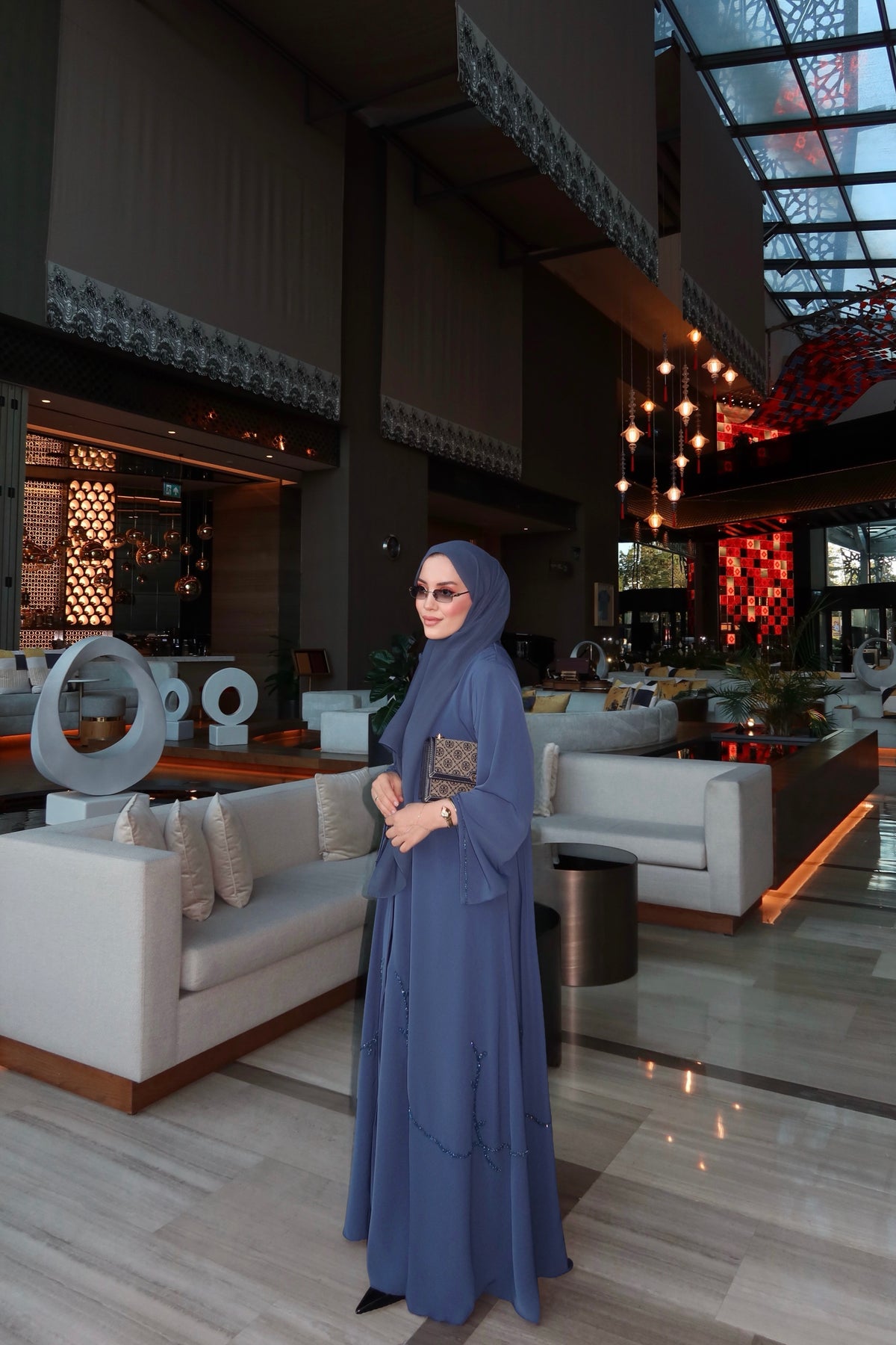 SAHRA ABAYA PARLEMENT MAVİSİ